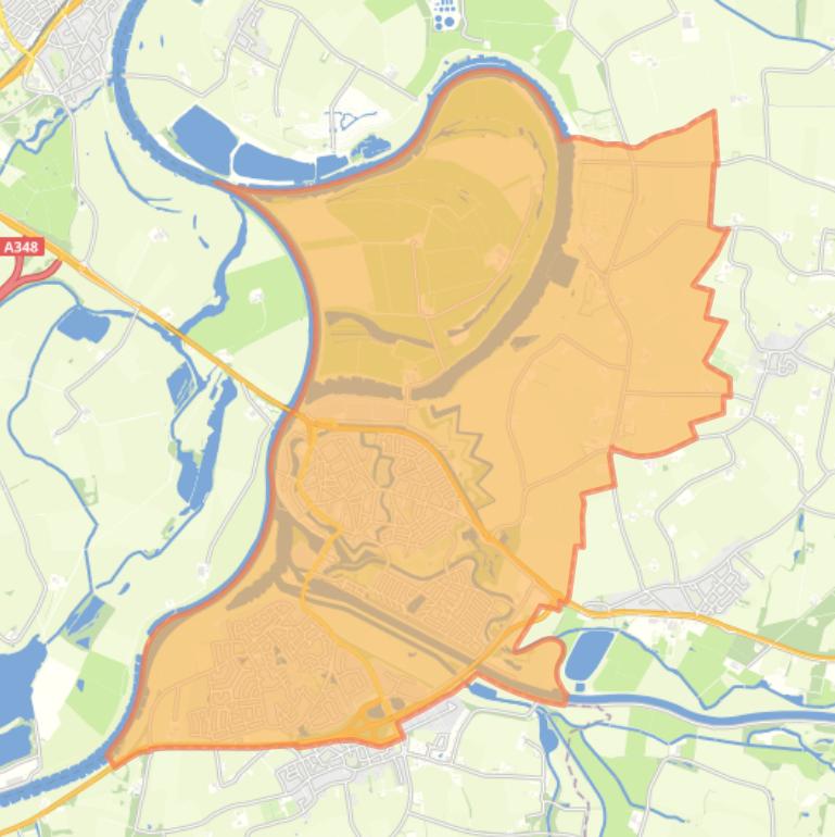 Kaart van de gemeente Doesburg.