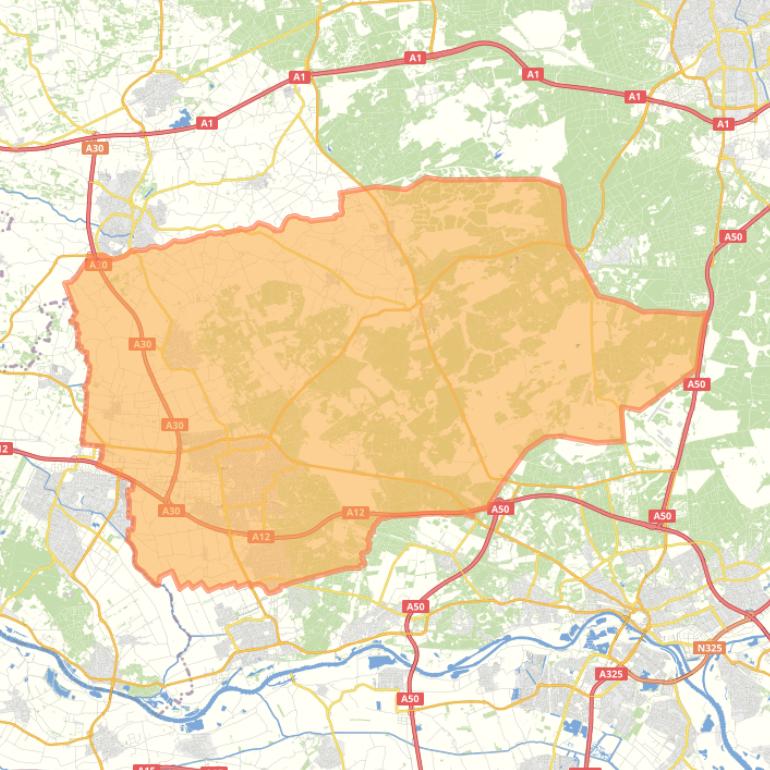 Kaart van postcodegebied 6713ML.