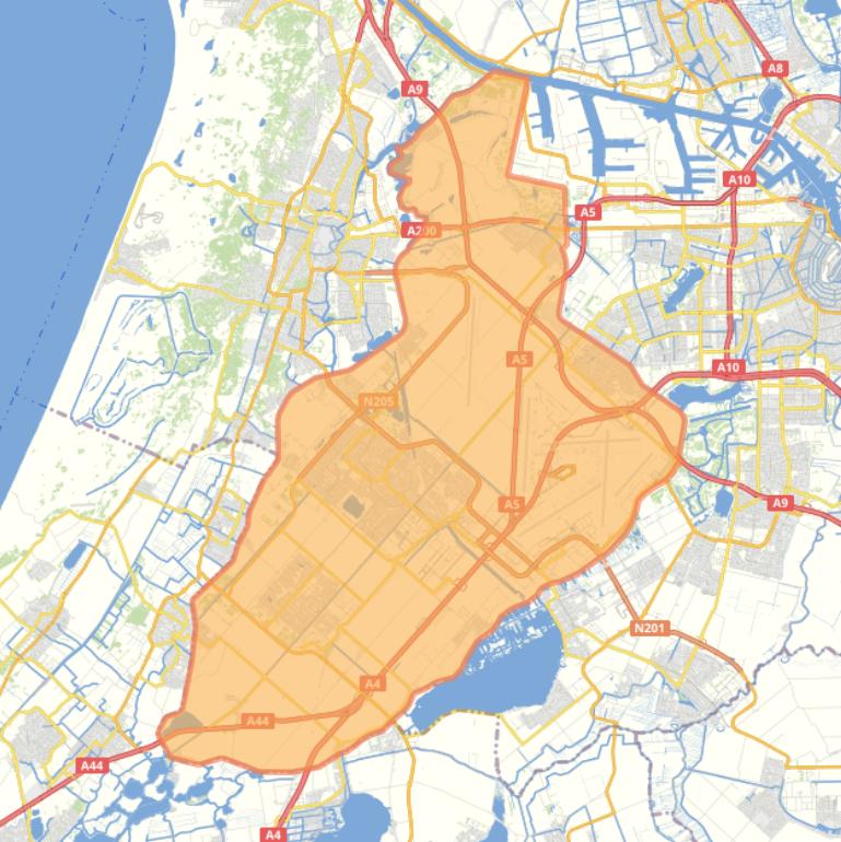 Kaart van postcodegebied 2131HL.