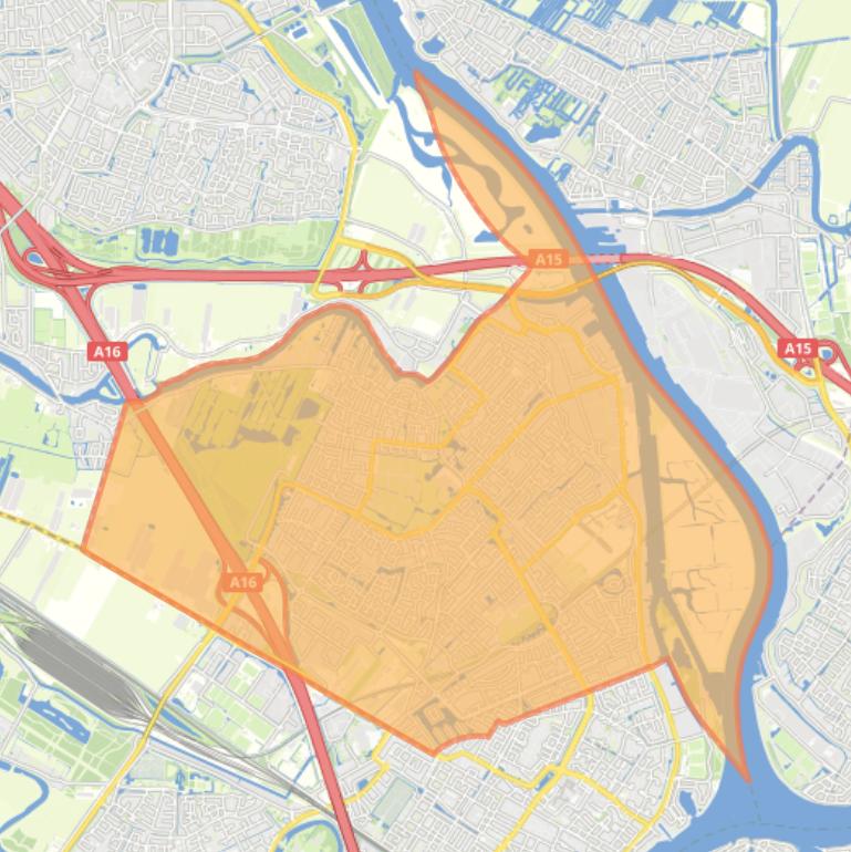 Kaart van postcodegebied 3341JM.