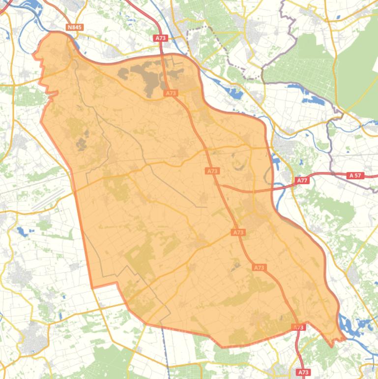 Kaart van de gemeente Land van Cuijk.