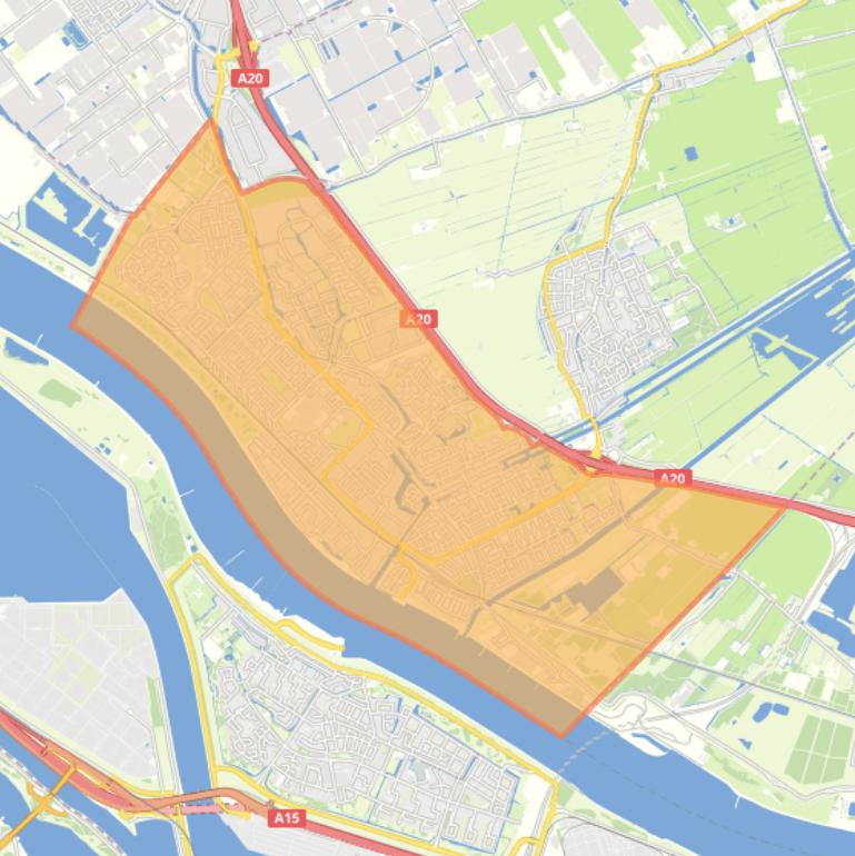 Kaart van de gemeente Maassluis.