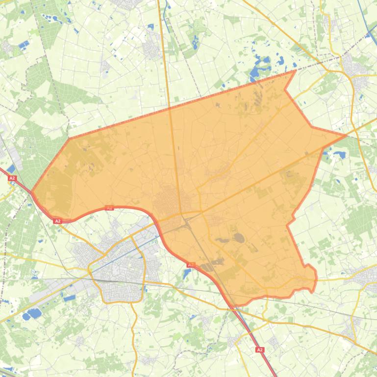 Kaart van de gemeente Nederweert.