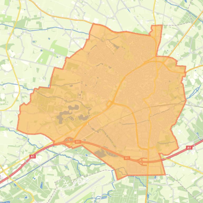 Kaart van de gemeente Oldenzaal.