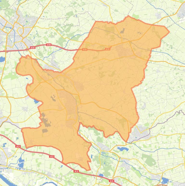 Kaart van de gemeente Oude IJsselstreek.