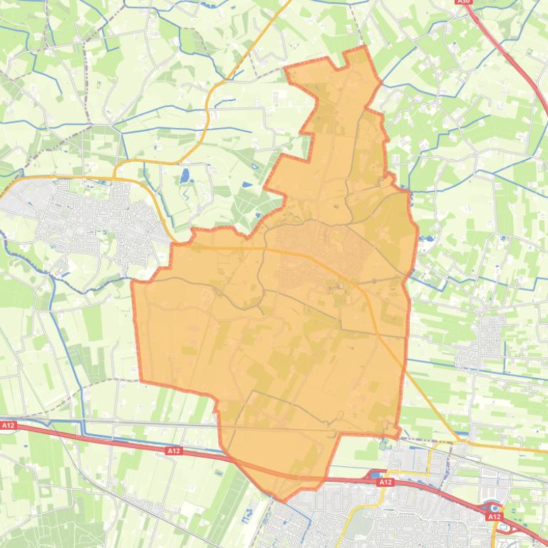 Kaart van de gemeente Renswoude.