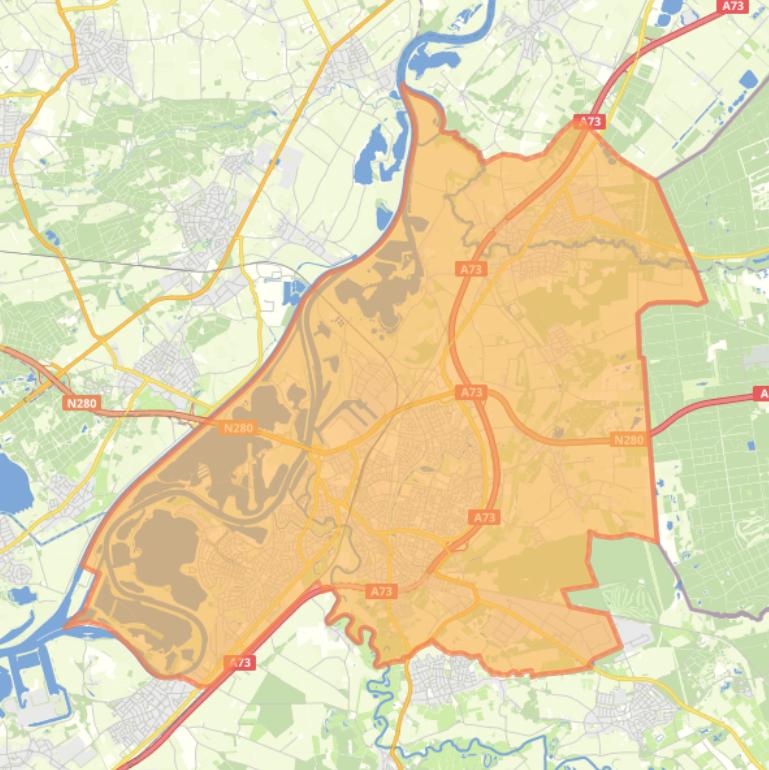 Kaart van postcodegebied 6041XA.