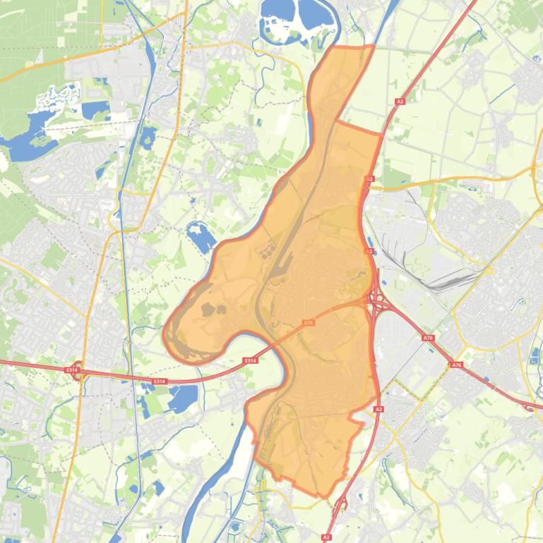 Kaart van postcodegebied 6171ZX.