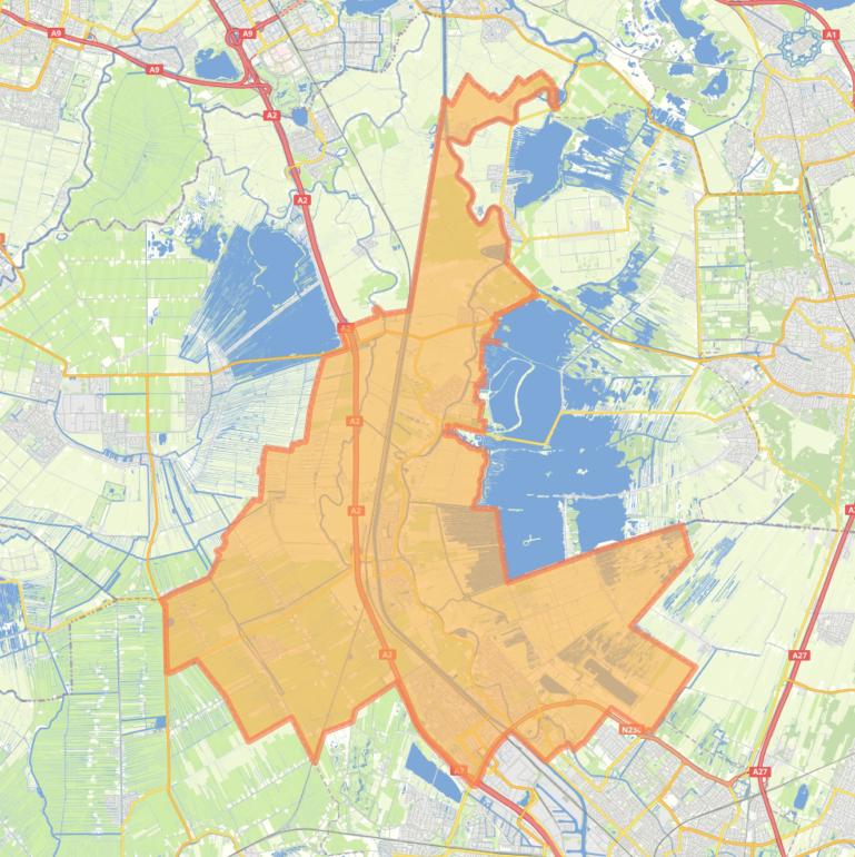 Kaart van de gemeente Stichtse Vecht.