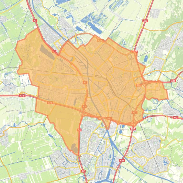 Kaart van postcodegebied 3526NL.