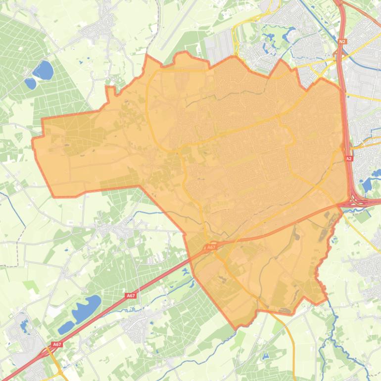 Kaart van postcodegebied 5505JL.