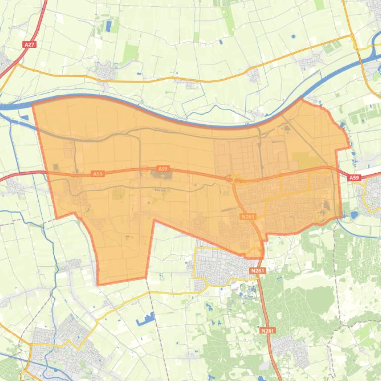 Kaart van postcodegebied 5143NP.