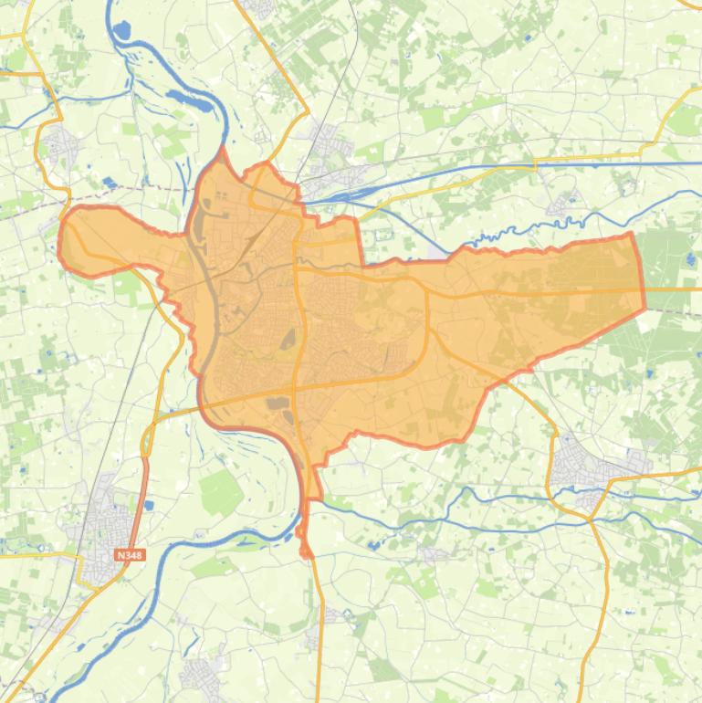 Kaart van postcodegebied 7207BZ.