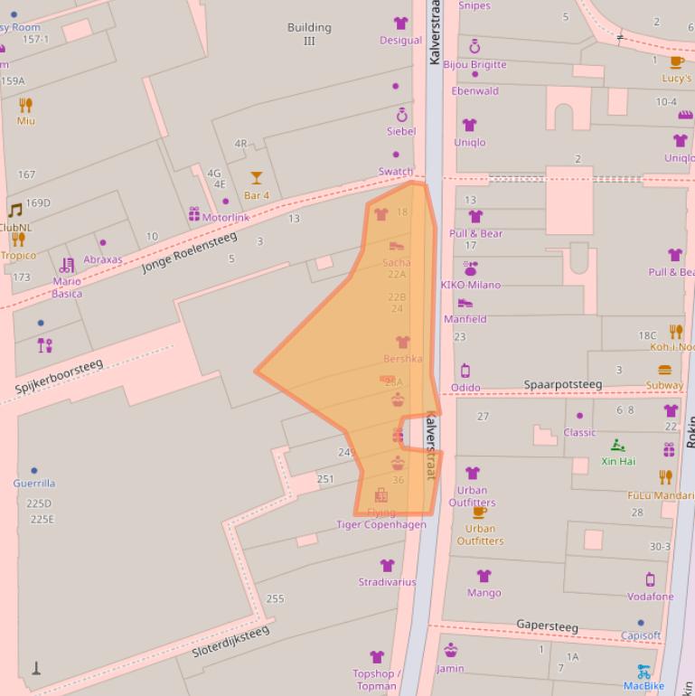 Kaart van postcodegebied 1012PD.