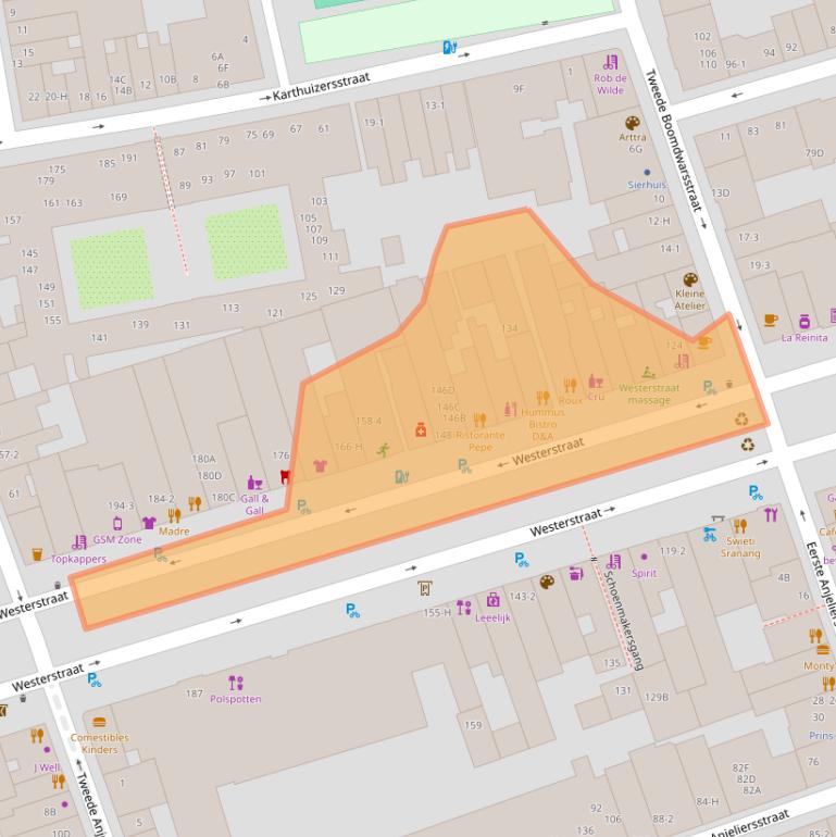 Kaart van postcodegebied 1015MP.