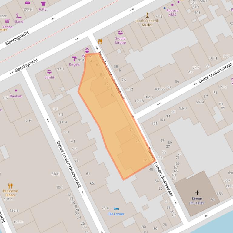 Kaart van postcodegebied 1016VP.