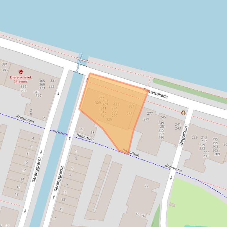 Kaart van postcodegebied 1019PL.