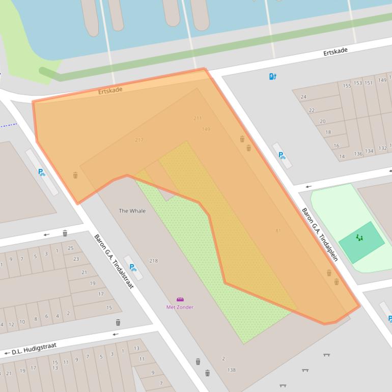 Kaart van postcodegebied 1019TW.