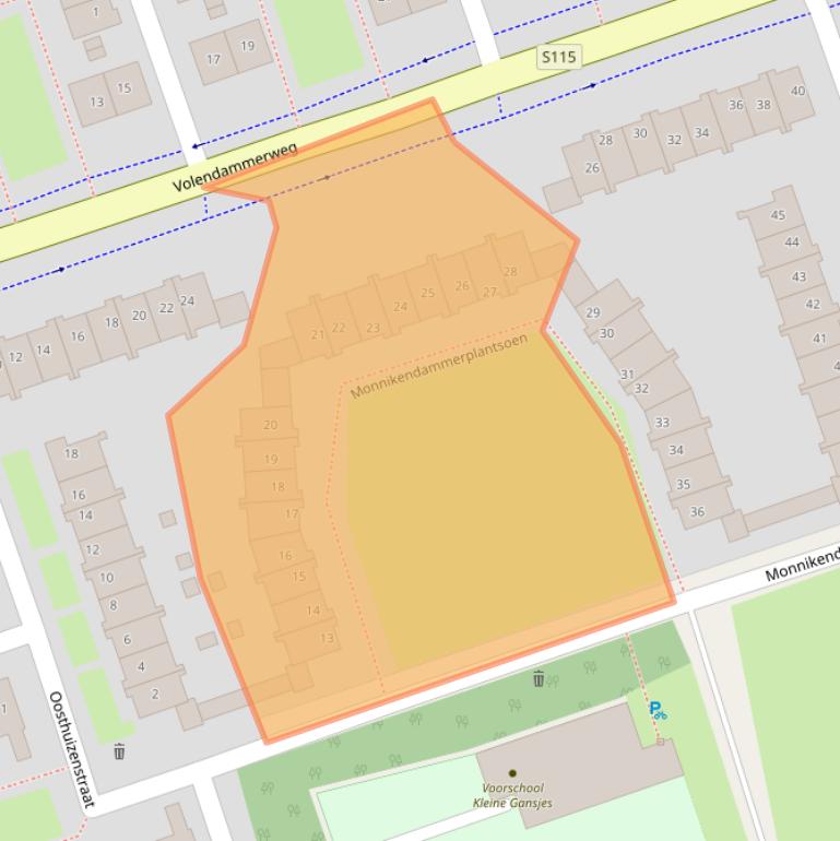 Kaart van postcodegebied 1023EM.