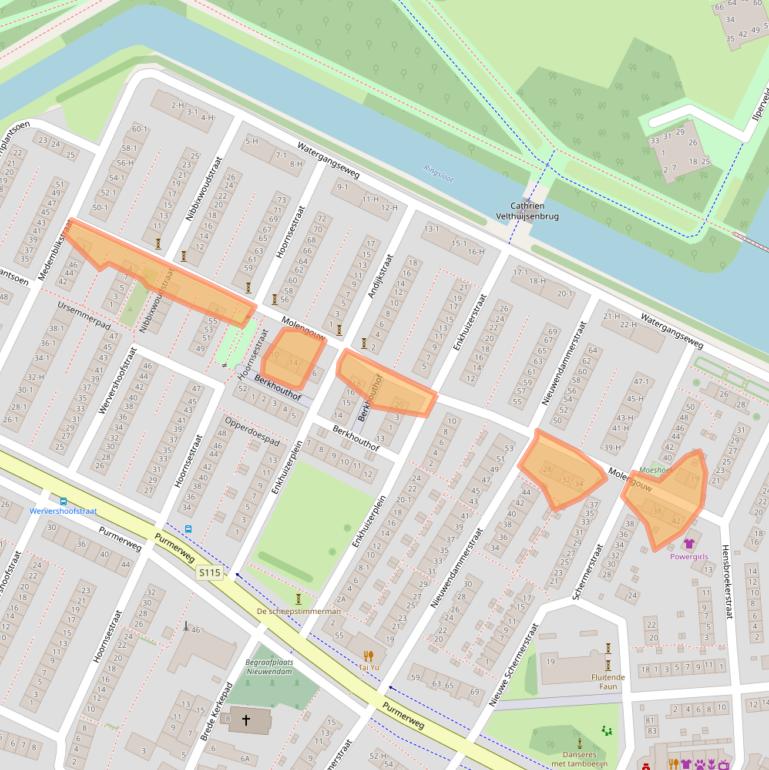 Kaart van postcodegebied 1023XC.