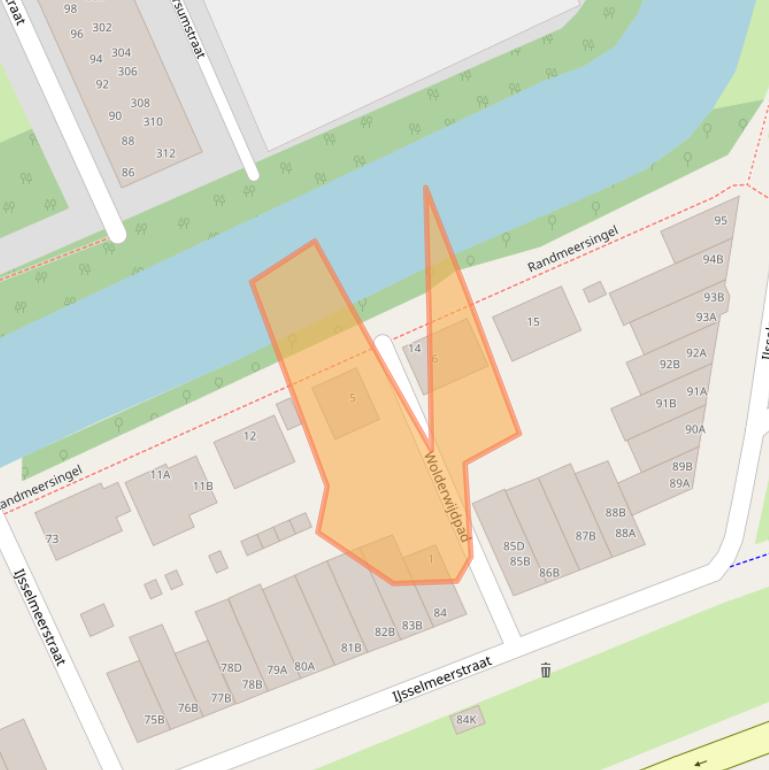 Kaart van postcodegebied 1024MR.