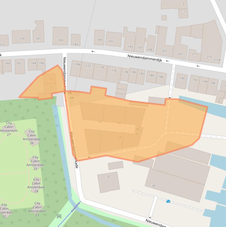 Kaart van postcodegebied 1025LZ.