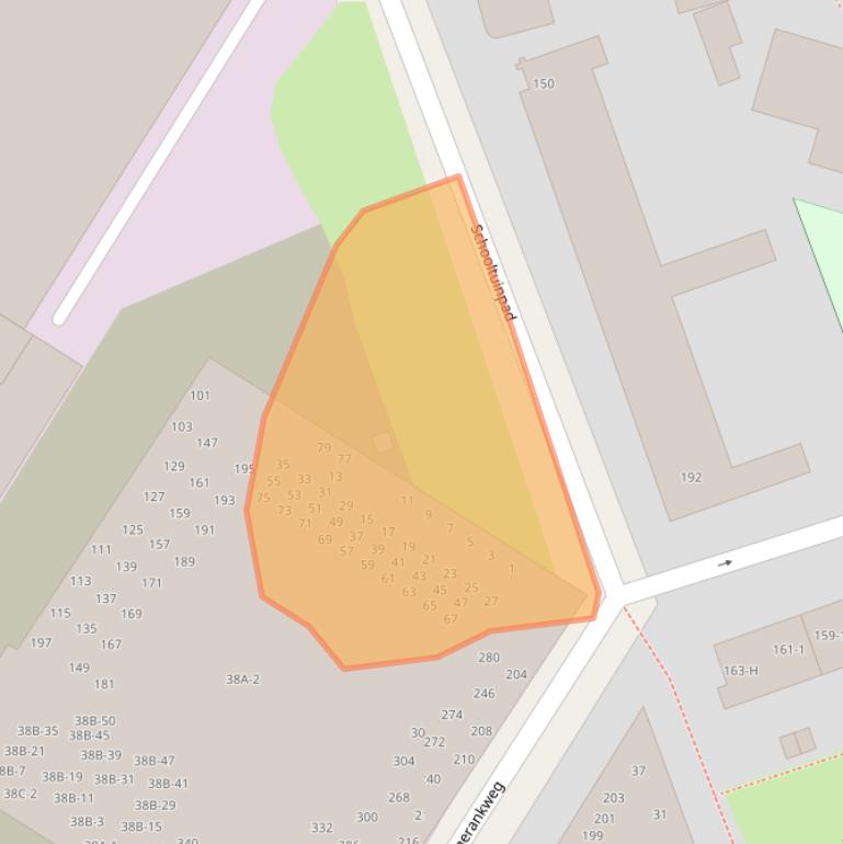 Kaart van postcodegebied 1032KZ.