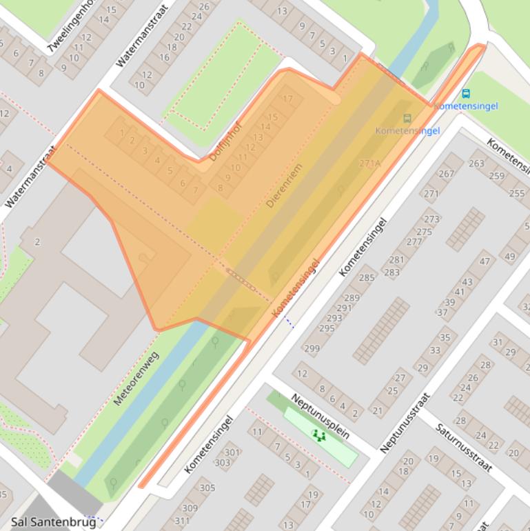 Kaart van postcodegebied 1033AP.