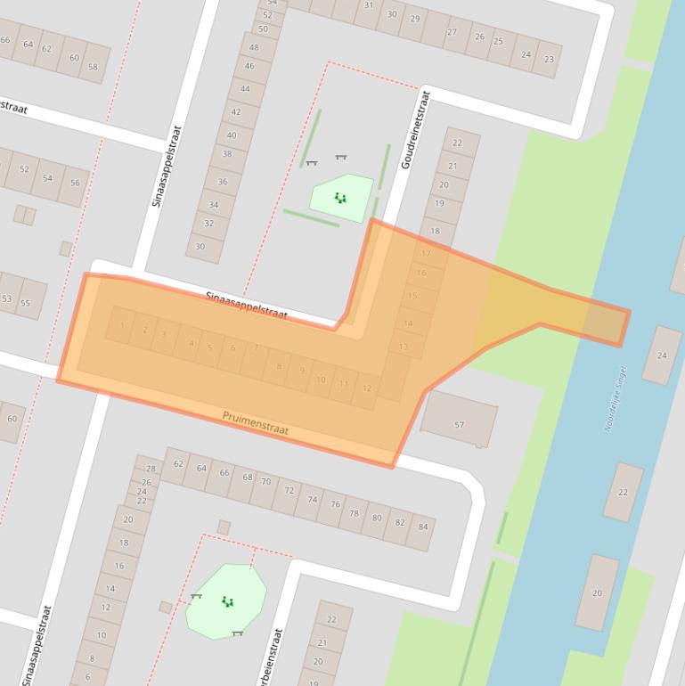 Kaart van postcodegebied 1033KW.