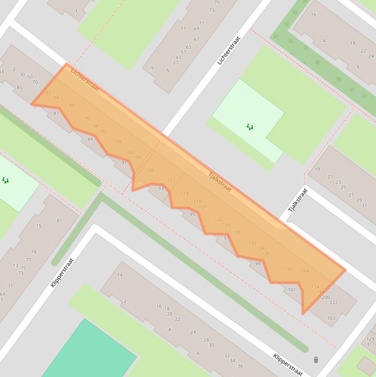 Kaart van postcodegebied 1034JC.