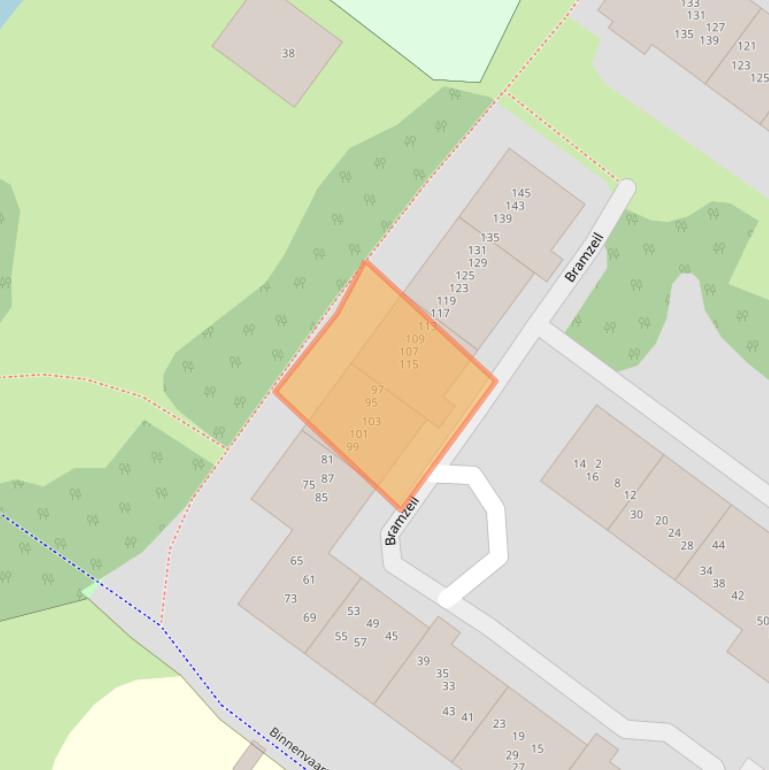 Kaart van postcodegebied 1034LD.