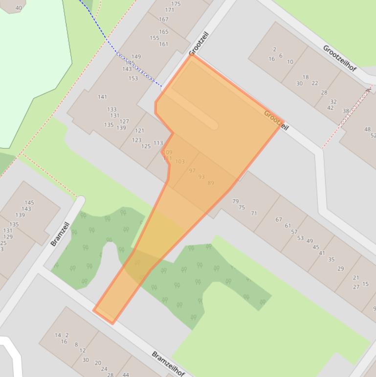 Kaart van postcodegebied 1034LS.