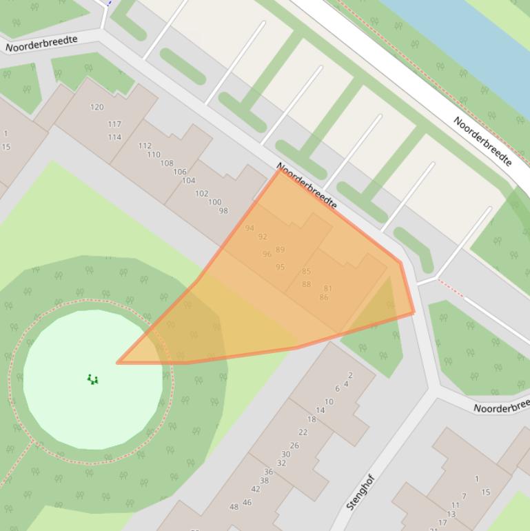 Kaart van postcodegebied 1034PL.