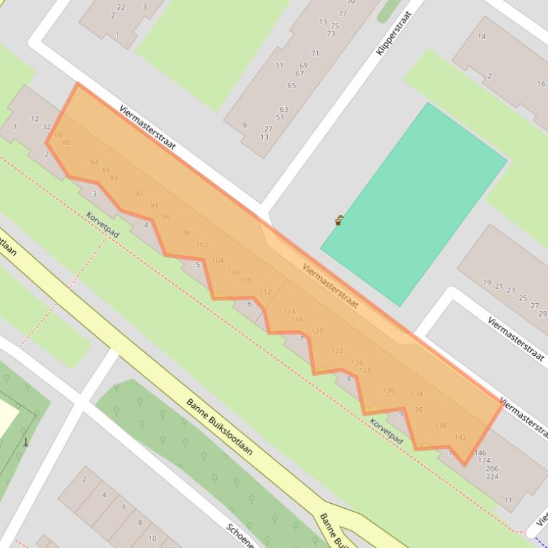 Kaart van postcodegebied 1034XT.