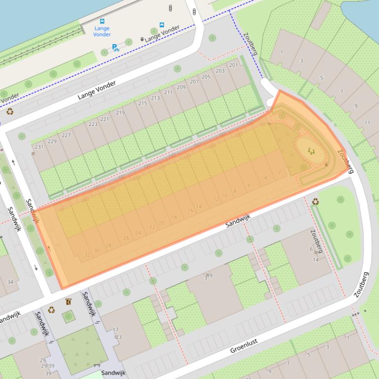 Kaart van postcodegebied 1035LB.