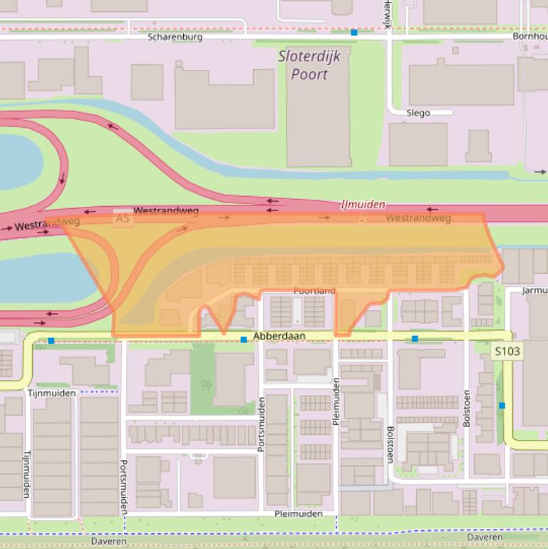 Kaart van postcodegebied 1046BD.