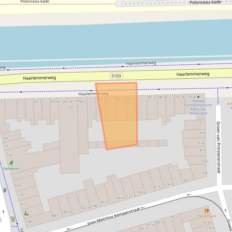 Kaart van postcodegebied 1051LC.