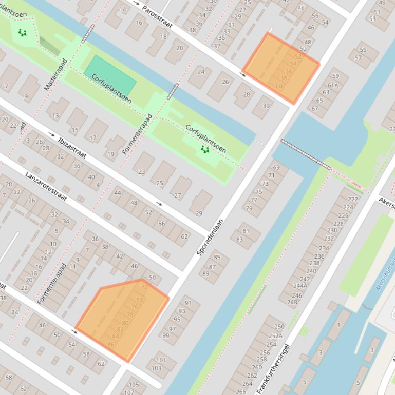 Kaart van postcodegebied 1060MK.