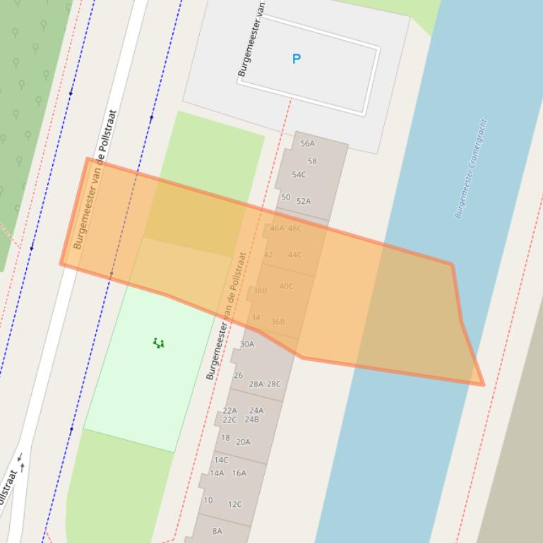 Kaart van postcodegebied 1064PC.