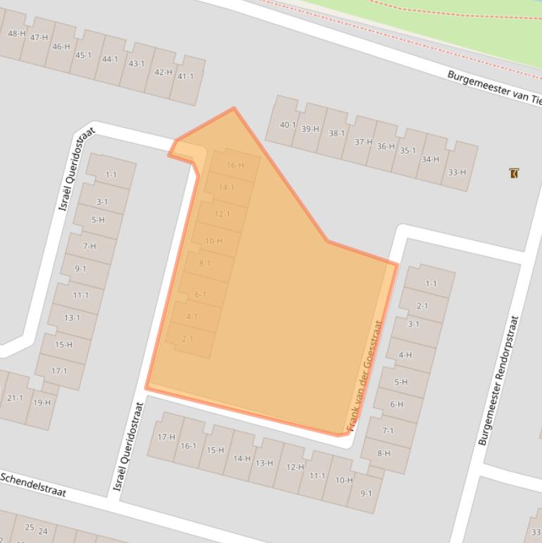 Kaart van postcodegebied 1064RV.