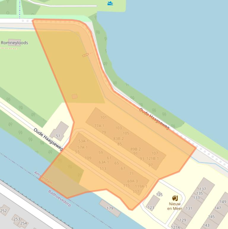 Kaart van postcodegebied 1066DC.