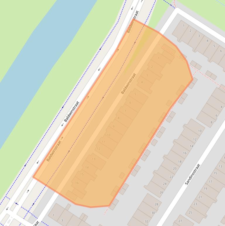 Kaart van postcodegebied 1069NG.