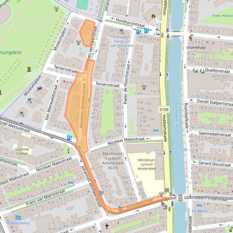 Kaart van postcodegebied 1071DR.