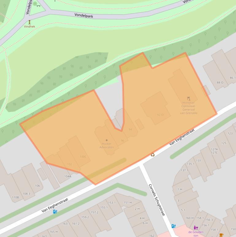 Kaart van postcodegebied 1071GL.