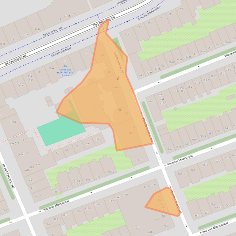 Kaart van postcodegebied 1071LR.
