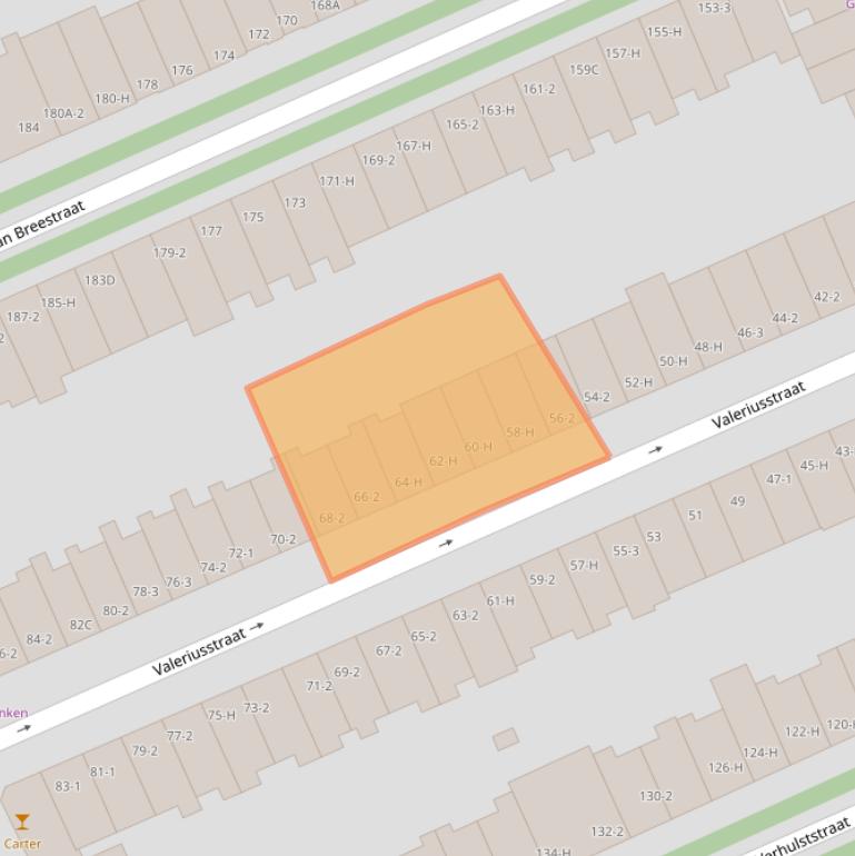 Kaart van postcodegebied 1071ML.