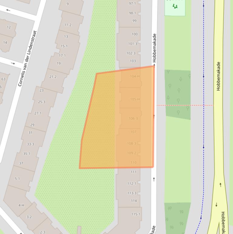 Kaart van postcodegebied 1071XT.