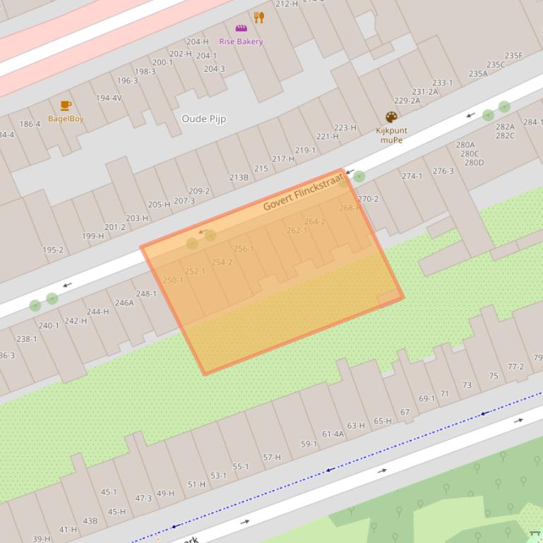 Kaart van postcodegebied 1073CE.