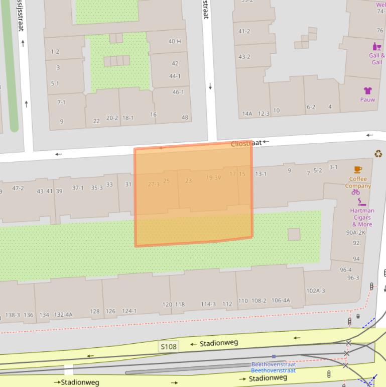 Kaart van postcodegebied 1077KB.