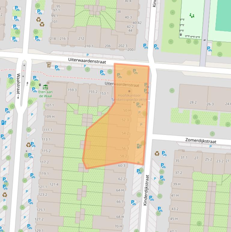Kaart van postcodegebied 1079GL.